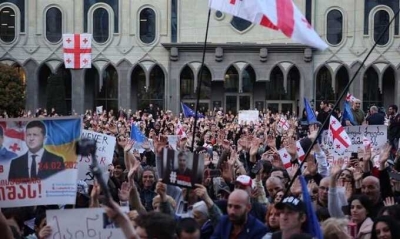 В Грузии люди снова протестуют против законопроекта &quot;об иноагентах&quot;